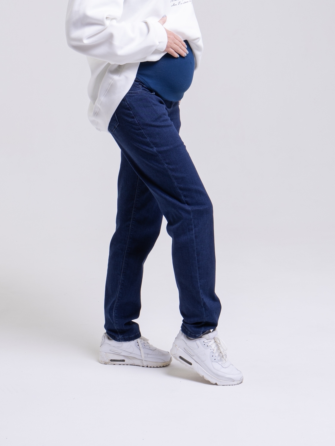 Euromama брюки джинс утеплённые флисом ем BL 3804/40, 42, синий